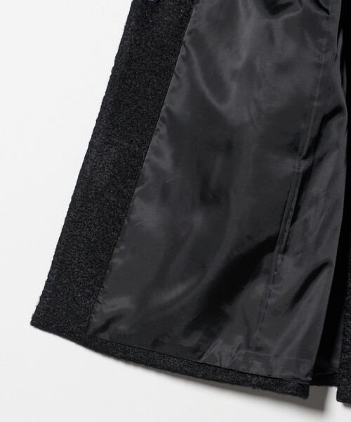 A DAY IN THE LIFE UNITED ARROWS(アデイインザライフユナイテッドアローズ)の「ブークレ メルトン キーネックコート <A DAY IN THE LIFE>(その他アウター・レディース・ダークグレー/ライム/ブラック/ナチュラル・FREE)」の8枚目の写真