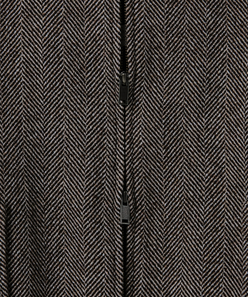 MUSINSA STANDARD（ムシンサスタンダード）の「ウールブレンドヘリンボーンハリントンジャケット[ブラウン]（ブルゾン・メンズ・その他・MEDIUM/LARGE/X-LARGE/XX-LARGE）」の3枚目の写真