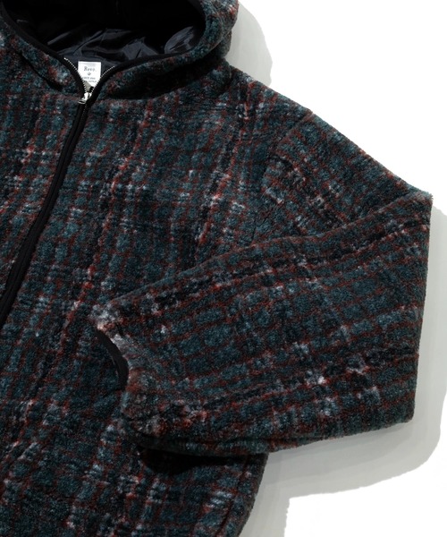 Revo.（レボ）の「Revo./レヴォ　ボアチェック ジップアップフーディー（その他アウター・メンズ・ブルー/ブラウン・MEDIUM/LARGE）」の12枚目の写真