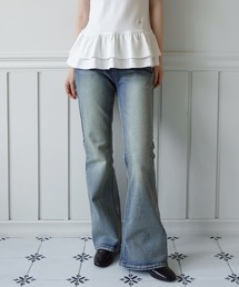 by muni:r（バイ ムニール）の「【オールシーズン着用可能・着用動画あり・3色展開・身長別】ウォッシングブーツカットデニムパンツ（デニムパンツ）」