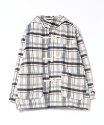 a.p.o.v.（エーピーオービー）の「a.p.o.v. 起毛ファータッチ肉厚チェックオーバーサイズ中綿ダッフルコート（ダッフルコート）」