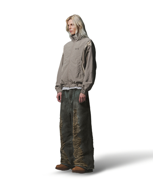 NOT4NERD（ノットフォーナード）の「Camo Layered Destroyed Denim Pants - Deep Blue（デニムパンツ・レディース・その他・MEDIUM/LARGE/X-LARGE）」の5枚目の写真