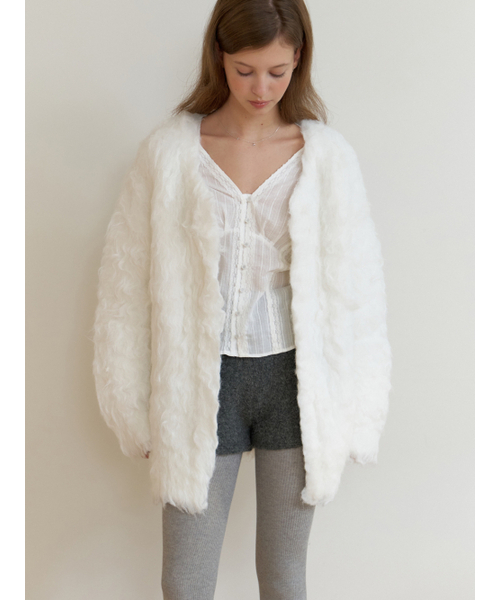 RE_L(リエル)の「Bluff fur cardigan (ivory)(カーディガン/ボレロ・レディース・その他・FREE)」の5枚目の写真