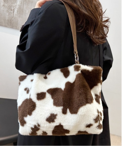 Port / ポート 】 フェイクファー アニマル柄 バッグ #_（トートバッグ