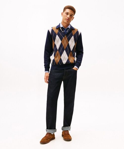 TOMMY HILFIGER（トミーヒルフィガー）の「アーガイルラグビーセーター（ニット/セーター・メンズ・マルチ・SMALL/X-LARGE/LARGE/MEDIUM）」の5枚目の写真