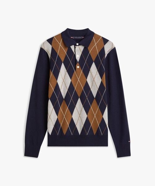 TOMMY HILFIGER（トミーヒルフィガー）の「アーガイルラグビーセーター（ニット/セーター・メンズ・マルチ・SMALL/X-LARGE/LARGE/MEDIUM）」の3枚目の写真