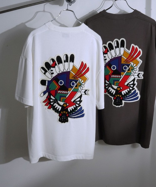 SeeSew（シーソー）の「【UNISEX】KOKOPELI WAPPEN TEE/ココペリワッペンTシャツ（Tシャツ/カットソー・メンズ・ホワイト/チャコールグレー・L/M）」の21枚目の写真