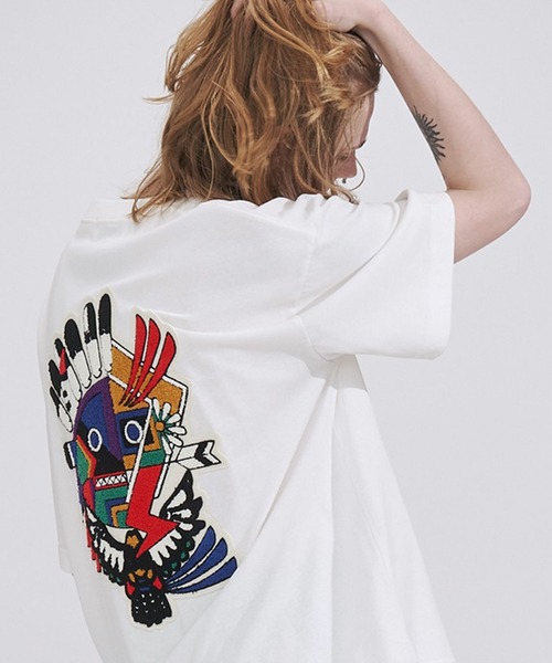 SeeSew（シーソー）の「【UNISEX】KOKOPELI WAPPEN TEE/ココペリワッペンTシャツ（Tシャツ/カットソー・メンズ・ホワイト/チャコールグレー・L/M）」の14枚目の写真