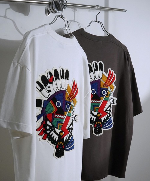 SeeSew（シーソー）の「【UNISEX】KOKOPELI WAPPEN TEE/ココペリワッペンTシャツ（Tシャツ/カットソー・メンズ・ホワイト/チャコールグレー・L/M）」の20枚目の写真