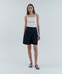 ワイドタックバミューダパンツ_NAVY