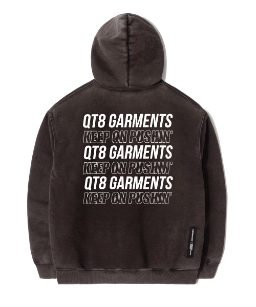 QT8 GARMENTS(キューティーエイトガーメント)の「OC Slogan Washed Zip-up hoodie (Black)(パーカー・レディース・その他・MEDIUM/LARGE/X-LARGE)」の3枚目の写真