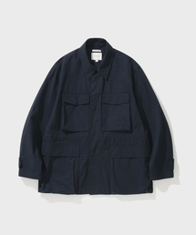 SHIRTER（シャーター）の「COTTON SILK NEP UTILITY JACKET (NAVY)（テーラードジャケット）」