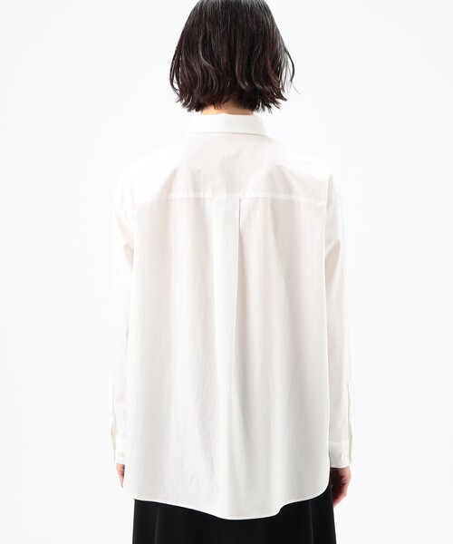 COMME CA(コムサ)の「〔 TALLサイズ 〕【ブライトリーセットアップ】オーガニックタイプライター シャツ(シャツ/ブラウス・レディース・ホワイト・15号/13号)」の9枚目の写真