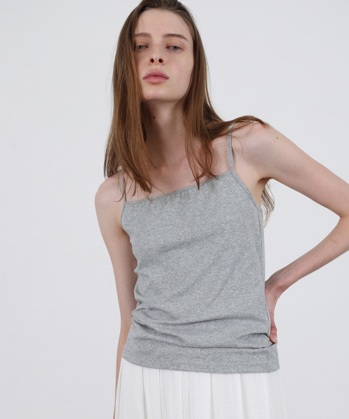 LEVAR(レバー)の「Whenever Standard Sleeveless Top - Melange grey(Tシャツ/カットソー・レディース・ライトグレー・FREE)」の2枚目の写真