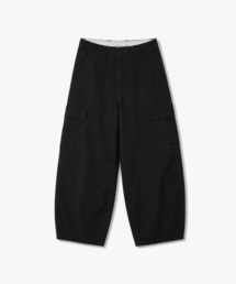 コットンウォッシュドバルーンカーゴパンツブラック COOSPT244BLACK