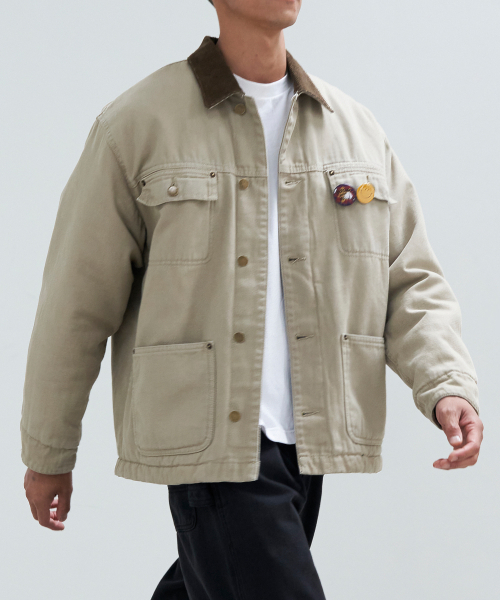 URBANSTOFF(アーバンストッフ)の「ヴィンテージウォッシュドワークジャケット (ベージュ)(デニムジャケット・レディース・その他・MEDIUM/LARGE)」の1枚目の写真
