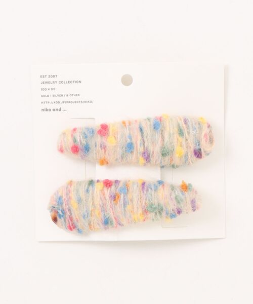 niko and...（ニコアンド）の「ニット2SETヘアピン（ヘアピン・レディース・ブラック/ホワイト/グリーン・0）」の7枚目の写真