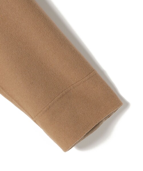 SHIPS（シップス）の「セミ 梳毛 配色 リバー ノーカラー コート（ノーカラーコート・レディース・キャメル/グレー・36/38）」の12枚目の写真