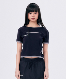 HALOMINIUM（ハロミニウムー）の「Mesh Sports T-shirt / Navy（Tシャツ/カットソー）」
