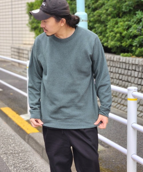 NO NEED(ノーニード)の「裏起毛プルオーバー(Tシャツ/カットソー・メンズ・ブルー/グリーン/ベージュ/ネイビー・S/M/LL/L)」の16枚目の写真
