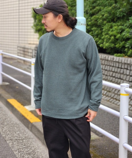 NO NEED(ノーニード)の「裏起毛プルオーバー(Tシャツ/カットソー・メンズ・ブルー/グリーン/ベージュ/ネイビー・S/M/LL/L)」の17枚目の写真