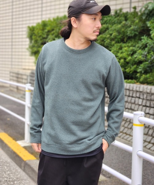 NO NEED(ノーニード)の「裏起毛プルオーバー(Tシャツ/カットソー・メンズ・ブルー/グリーン/ベージュ/ネイビー・S/M/LL/L)」の18枚目の写真