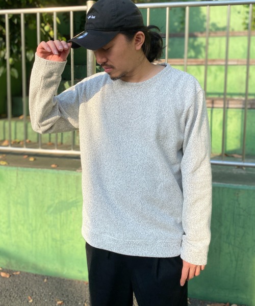 NO NEED(ノーニード)の「裏起毛プルオーバー(Tシャツ/カットソー・メンズ・ブルー/グリーン/ベージュ/ネイビー・S/M/LL/L)」の6枚目の写真