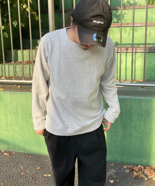 NO NEED(ノーニード)の「裏起毛プルオーバー(Tシャツ/カットソー・メンズ・ブルー/グリーン/ベージュ/ネイビー・S/M/LL/L)」の7枚目の写真
