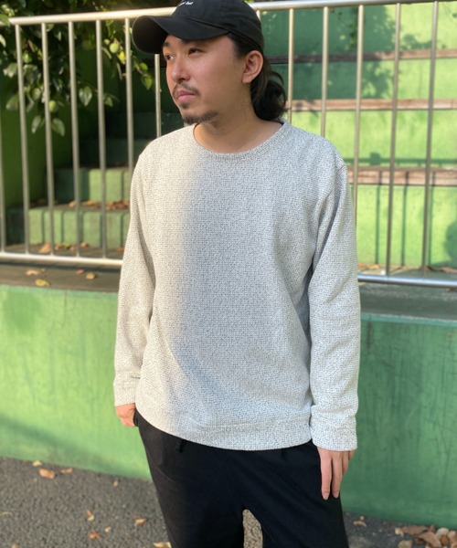 NO NEED(ノーニード)の「裏起毛プルオーバー(Tシャツ/カットソー・メンズ・ブルー/グリーン/ベージュ/ネイビー・S/M/LL/L)」の8枚目の写真