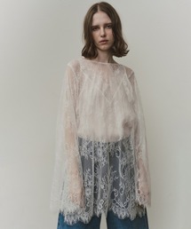 LA BELLE ETUDE | 2WAY総レースVネックオーバーTOPS(シャツ/ブラウス)