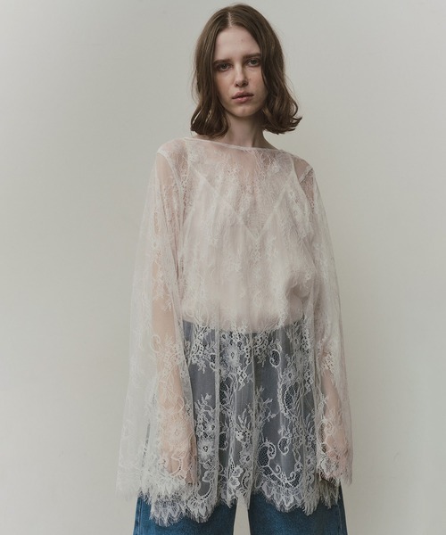 2WAY総レースVネックオーバーTOPS（シャツ/ブラウス）｜LA BELLE ETUDE