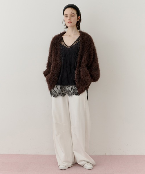 LA BELLE ETUDE（ラベルエチュード）の「2WAY総レースVネックオーバーTOPS（シャツ/ブラウス・レディース・ホワイト/ライトグリーン/ライトブルー/ブラック・FREE）」の9枚目の写真