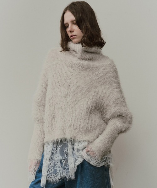 LA BELLE ETUDE（ラベルエチュード）の「2WAY総レースVネックオーバーTOPS（シャツ/ブラウス・レディース・ホワイト/ライトグリーン/ライトブルー/ブラック・FREE）」の12枚目の写真