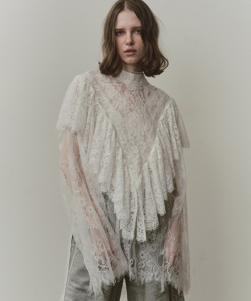 2WAY総レースVネックオーバーTOPS（シャツ/ブラウス）｜LA BELLE ETUDE