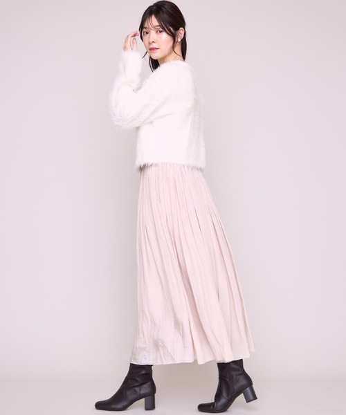 MISCH MASCH（ミッシュマッシュ）の「ZOZO限定  シャギーニットカーディガン（カーディガン/ボレロ・レディース・チャコールグレー/ブラック/アイボリー/ブラウン・ﾌﾘ-）」の10枚目の写真