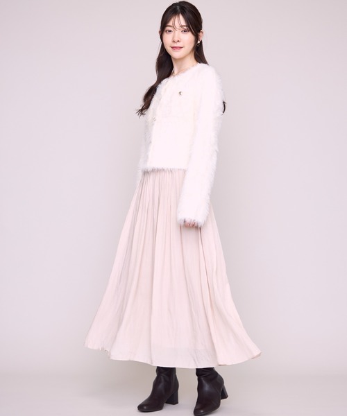 MISCH MASCH（ミッシュマッシュ）の「ZOZO限定  シャギーニットカーディガン（カーディガン/ボレロ・レディース・チャコールグレー/ブラック/アイボリー/ブラウン・ﾌﾘ-）」の11枚目の写真