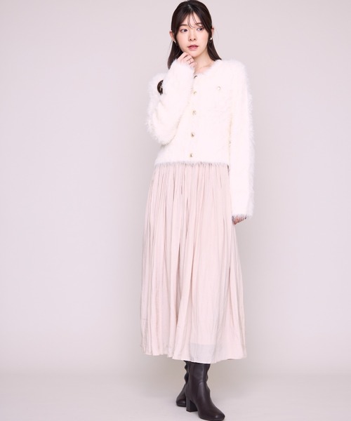MISCH MASCH（ミッシュマッシュ）の「ZOZO限定  シャギーニットカーディガン（カーディガン/ボレロ・レディース・チャコールグレー/ブラック/アイボリー/ブラウン・ﾌﾘ-）」の13枚目の写真