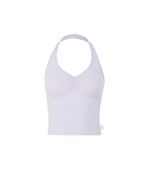 A.R.U（エイアールユー）の「SHIRRING HALTER TOP（Tシャツ/カットソー・レディース・パープル/アイボリー/ミント/サーモンピンク・SMALL/MEDIUM）」の3枚目の写真