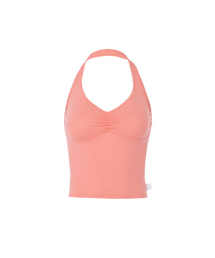 SHIRRING HALTER TOP