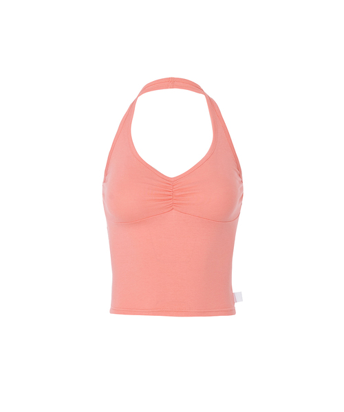 A.R.U（エイアールユー）の「SHIRRING HALTER TOP（Tシャツ/カットソー・レディース・パープル/アイボリー/ミント/サーモンピンク・SMALL/MEDIUM）」の4枚目の写真