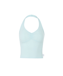 SHIRRING HALTER TOP