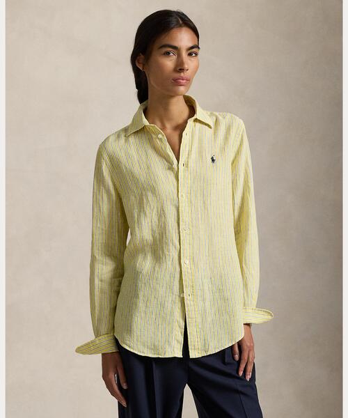 クラシック フィット ストライプド リネン シャツ（シャツ/ブラウス