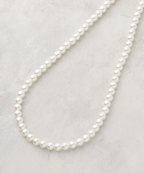 OPAQUE.CLIP（オペークドットクリップ）の「ガラスパールショートネックレス（ネックレス・レディース・オフホワイト・00）」の4枚目の写真