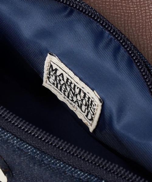MARITHE + FRANCOIS GIRBAUD（マリテフランソワジルボー）の「CIRCLE LOGO MINI TOTE BAG（トートバッグ・レディース・インディゴブルー/Black/ライトベージュ・フリー）」の6枚目の写真