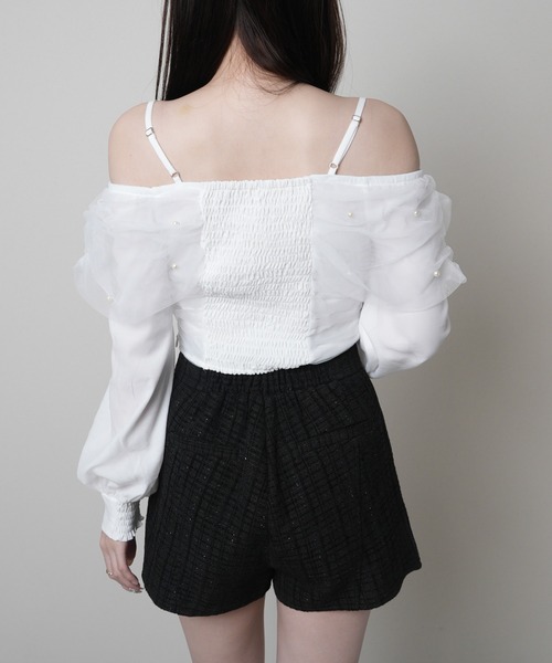 LIPSERVICE（リップサービス）の「チュールギャザーオフショルトップス（Tシャツ/カットソー・レディース・ホワイト/イエロー/ピンク・FREE）」の10枚目の写真