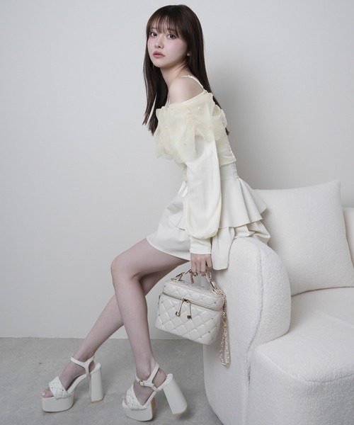 LIPSERVICE（リップサービス）の「チュールギャザーオフショルトップス（Tシャツ/カットソー・レディース・ホワイト/イエロー/ピンク・FREE）」の19枚目の写真