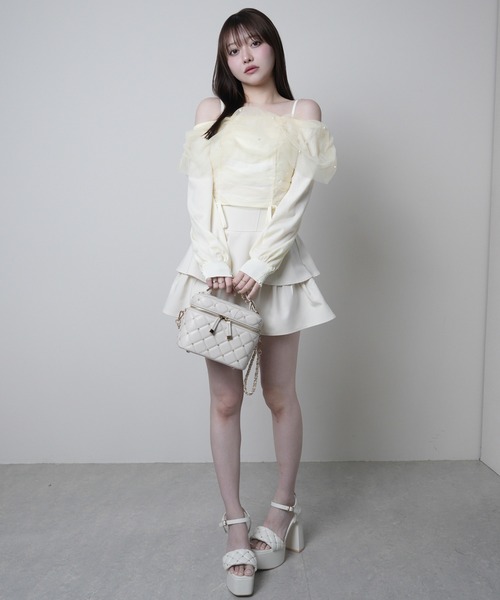 LIPSERVICE（リップサービス）の「チュールギャザーオフショルトップス（Tシャツ/カットソー・レディース・ホワイト/イエロー/ピンク・FREE）」の22枚目の写真