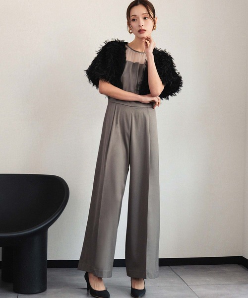 girl（ガール）の「シャギー ボリュームスリーブ ショート丈ボレロ 結婚式 ワンピース パーティードレス オケージョンドレス お呼ばれ 二次会 成人式 同窓会《着用動画あり》（カーディガン/ボレロ・レディース・ブラック/ベージュ・FREE）」の14枚目の写真