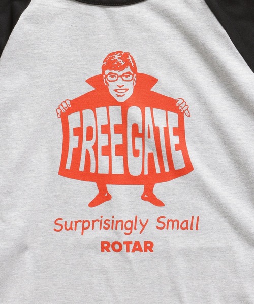 ROTAR（ローター）の「FREE GATE raglan 7s Tee（Tシャツ/カットソー・メンズ・ホワイト×ブラック/グレー系その他・SMALL/MEDIUM/LARGE/X-LARGE）」の5枚目の写真