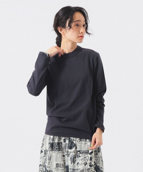 BEAMS BOY（ビームスボーイ）の「ボーイ ベーシック ロングスリーブ（Tシャツ/カットソー・レディース・オフホワイト/チャコールグレー/オレンジ/ネイビー・1/2/3）」の2枚目の写真